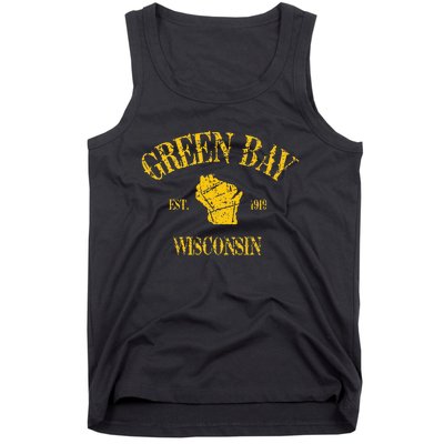 Green Bay Wisconsin Vintage Sports Design Tank Top