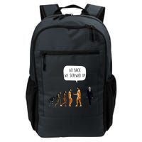 Go Back We Screwed Up Funny Anti Biden Human Evolution Backpack