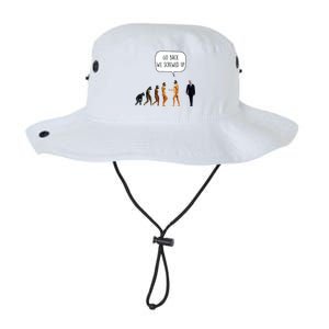 Go Back We Screwed Up Funny Anti Biden Human Evolution Legacy Cool Fit Booney Bucket Hat