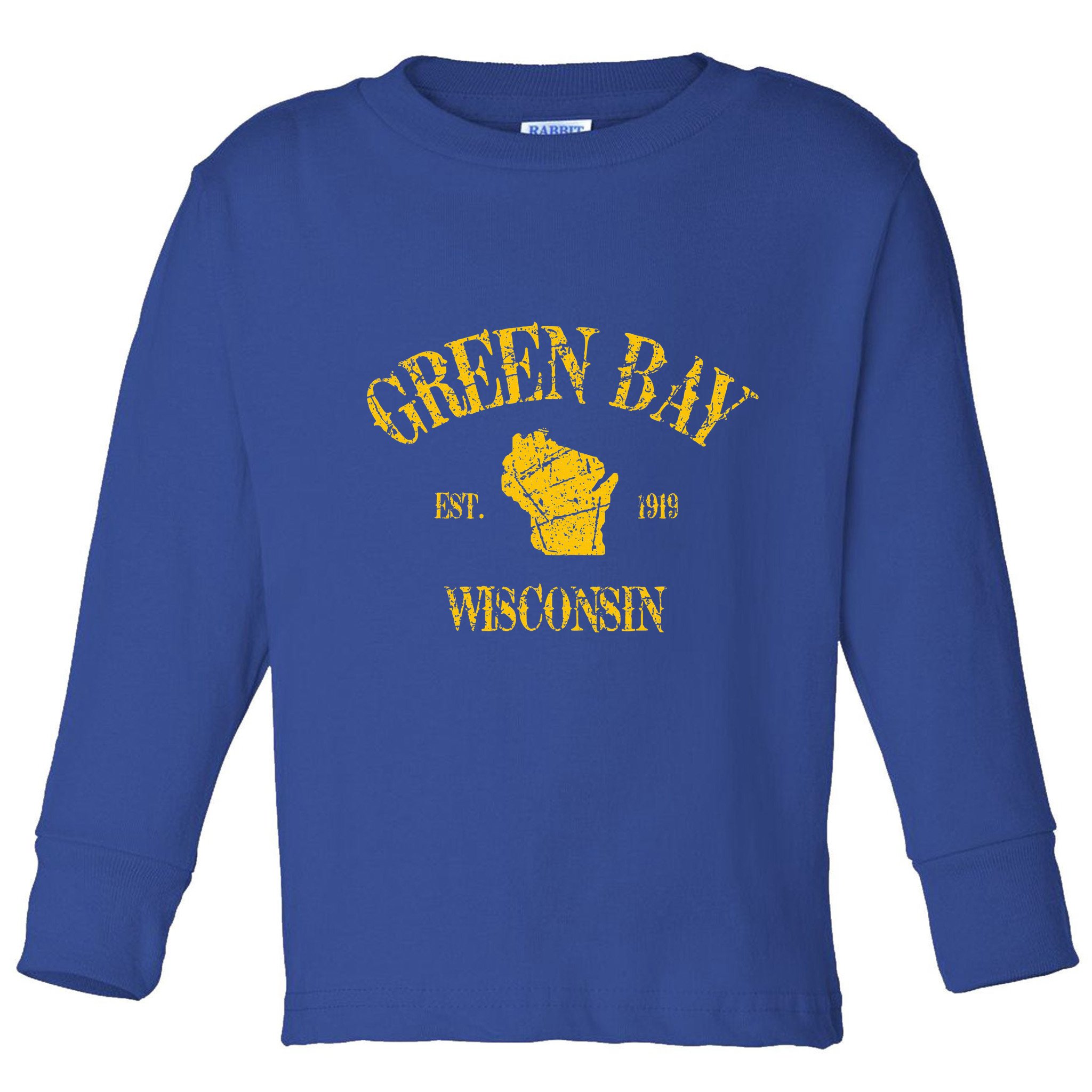 Green Bay Wisconsin Vintage Sports Toddler Long Sleeve Shirt