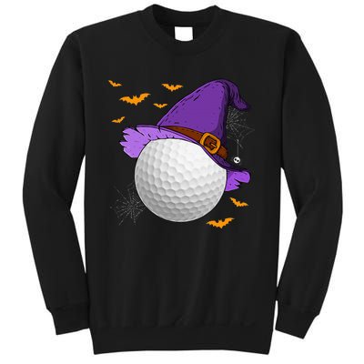 Golf Ball Witch Hat Pumpkin Spooky Halloween Costume Sweatshirt