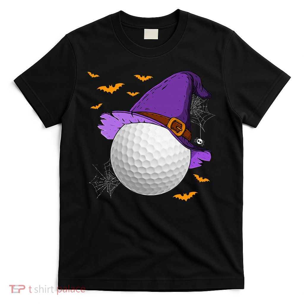Golf Ball Witch Hat Pumpkin Spooky Halloween Costume T-Shirt