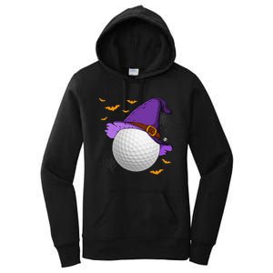 Golf Ball Witch Hat Pumpkin Spooky Halloween Costume Women's Pullover Hoodie