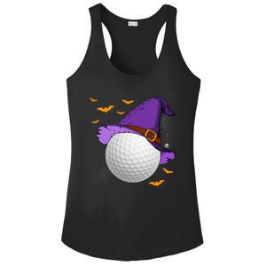 Golf Ball Witch Hat Pumpkin Spooky Halloween Costume Ladies PosiCharge Competitor Racerback Tank