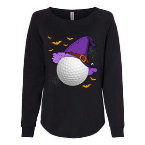 Golf Ball Witch Hat Pumpkin Spooky Halloween Costume Womens California Wash Sweatshirt