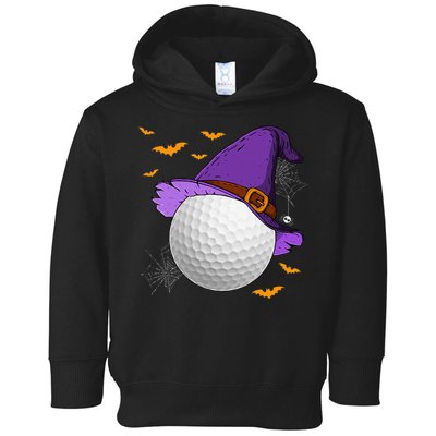 Golf Ball Witch Hat Pumpkin Spooky Halloween Costume Toddler Hoodie