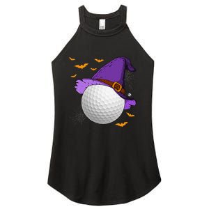 Golf Ball Witch Hat Pumpkin Spooky Halloween Costume Women's Perfect Tri Rocker Tank