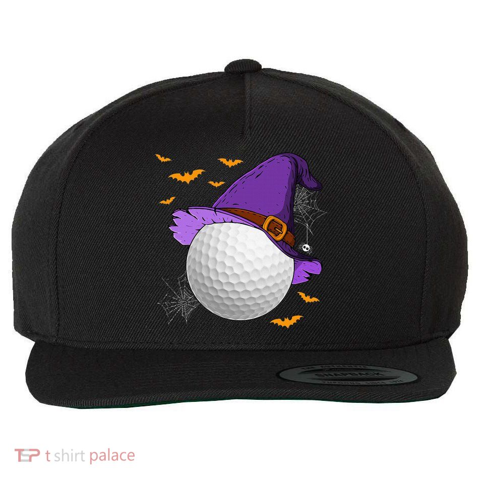 Golf Ball Witch Hat Pumpkin Spooky Halloween Costume Wool Snapback Cap