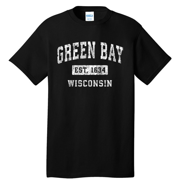 Green Bay Wisconsin Wi Vintage Established Sports Tall T-Shirt