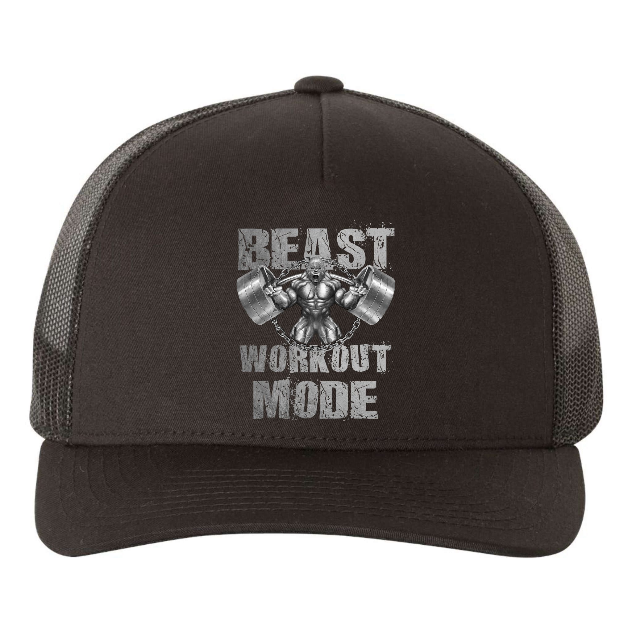 Gorilla Beast Workout Mode Lifting Weights Fitness Gym Meaningful Gift Yupoong Adult 5-Panel Trucker Hat