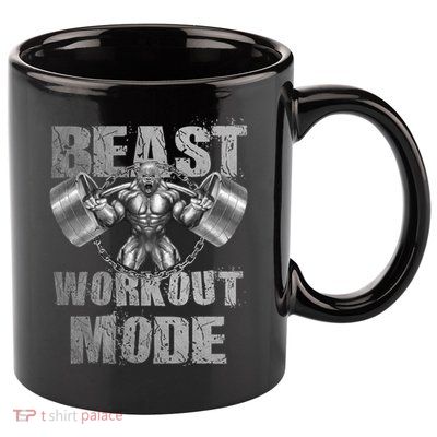 Gorilla Beast Workout Mode Lifting Weights Fitness Gym Meaningful Gift 11oz C Handle Ceramic Mug