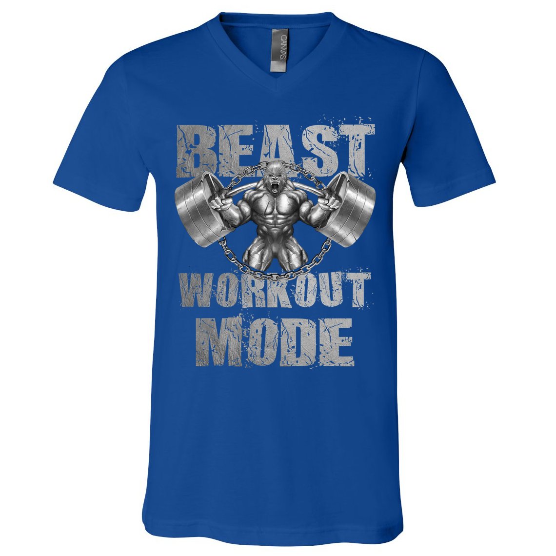 Gorilla Beast Workout Mode Lifting Weights Fitness Gym Meaningful Gift V-Neck T-Shirt