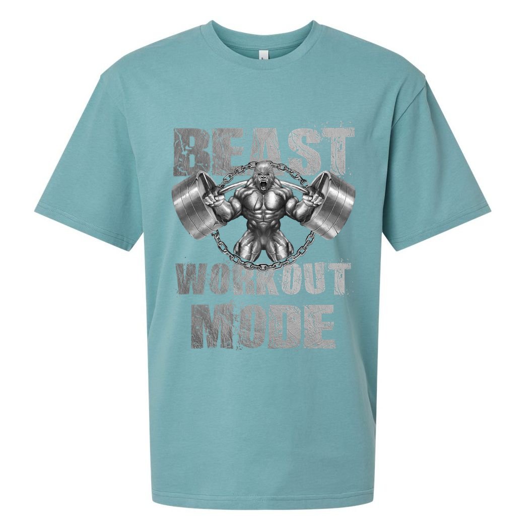 Gorilla Beast Workout Mode Lifting Weights Fitness Gym Meaningful Gift Sueded Cloud Jersey T-Shirt