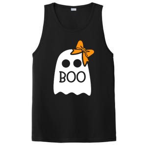 Ghost Boo With Bow For Halloween Costume Gift PosiCharge Competitor Tank