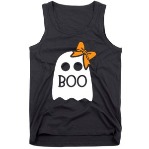 Ghost Boo With Bow For Halloween Costume Gift Tank Top