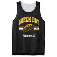 Green Bay Wisconsin Cheesehead Retro Pride Vintage Cheese Mesh Reversible Basketball Jersey Tank