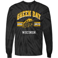 Green Bay Wisconsin Cheesehead Retro Pride Vintage Cheese Tie-Dye Long Sleeve Shirt