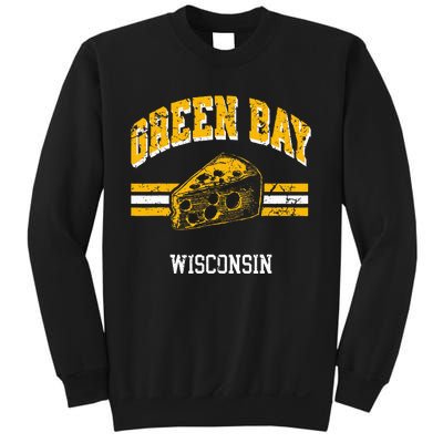 Green Bay Wisconsin Cheesehead Retro Pride Vintage Cheese Sweatshirt