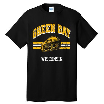 Green Bay Wisconsin Cheesehead Retro Pride Vintage Cheese Tall T-Shirt