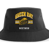 Green Bay Wisconsin Cheesehead Retro Pride Vintage Cheese Sustainable Bucket Hat