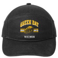 Green Bay Wisconsin Cheesehead Retro Pride Vintage Cheese 7-Panel Snapback Hat