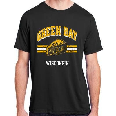 Green Bay Wisconsin Cheesehead Retro Pride Vintage Cheese Adult ChromaSoft Performance T-Shirt