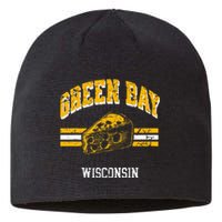 Green Bay Wisconsin Cheesehead Retro Pride Vintage Cheese Sustainable Beanie