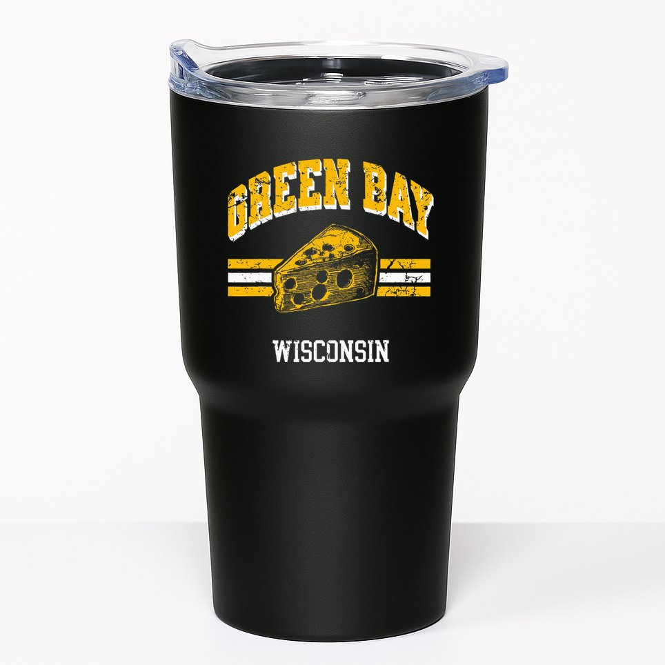 Green Bay Wisconsin Cheesehead Retro Pride Vintage Cheese Tumbler