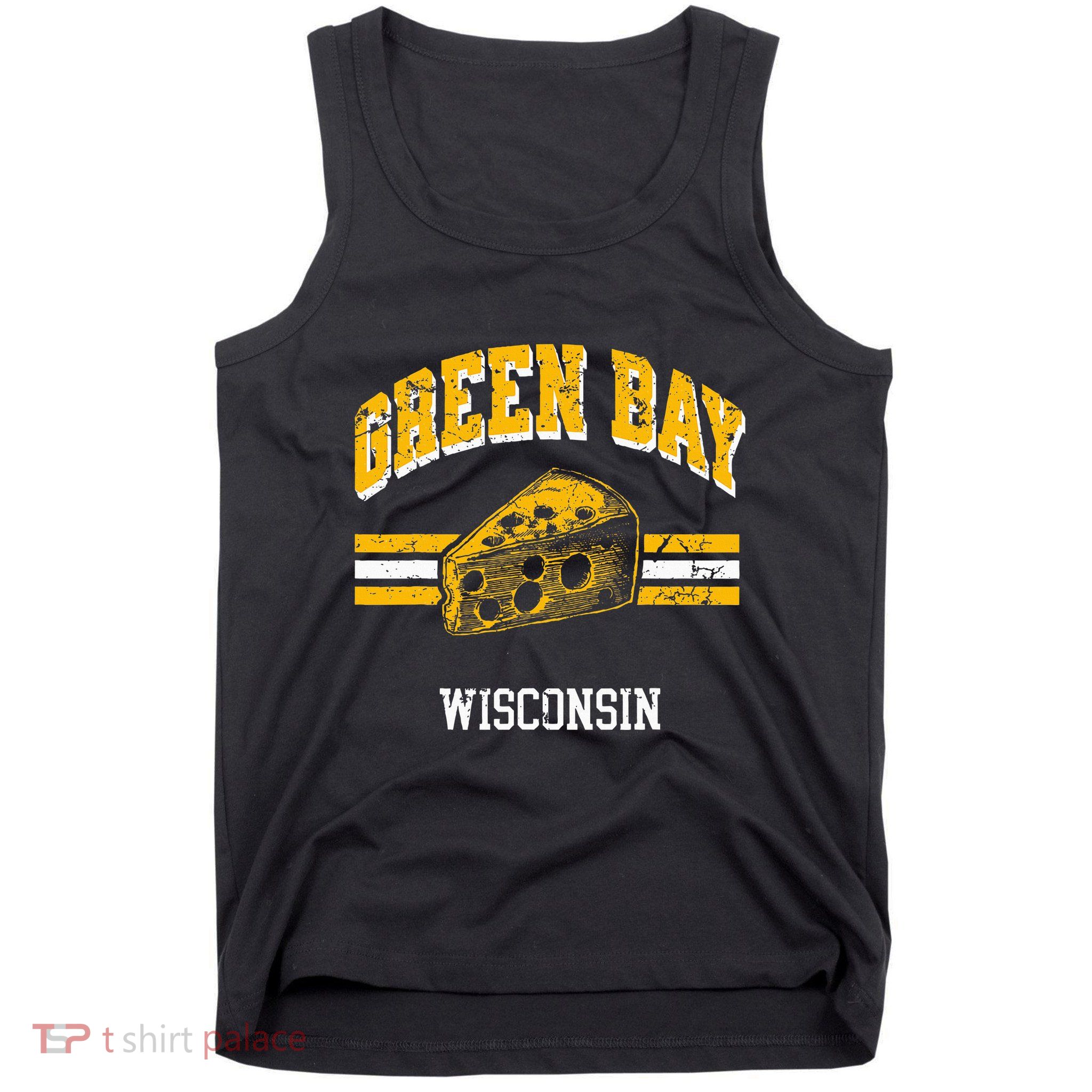Green Bay Wisconsin Cheesehead Retro Pride Vintage Cheese Tank Top
