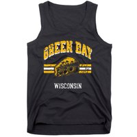 Green Bay Wisconsin Cheesehead Retro Pride Vintage Cheese Tank Top