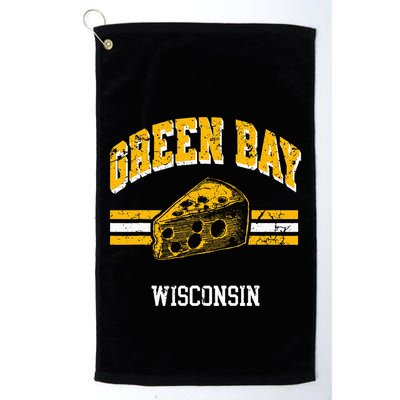 Green Bay Wisconsin Cheesehead Retro Pride Vintage Cheese Golf Towel