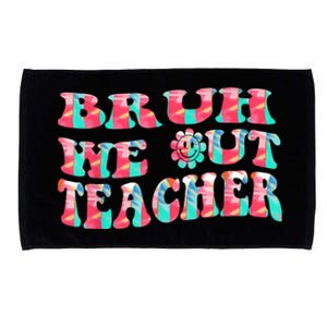 Groovy Bruh We Out Teachers Last Day Of School Men Women Microfiber Hand Towel