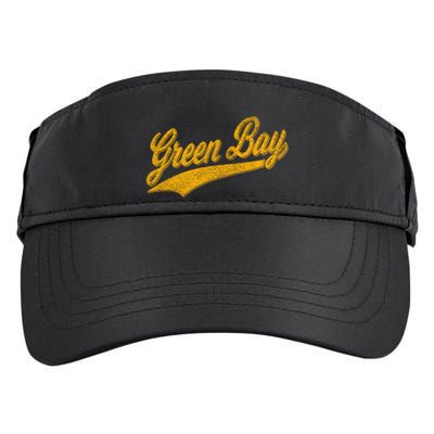 Green Bay Wisconsin Vintage Sports Adult Drive Performance Visor