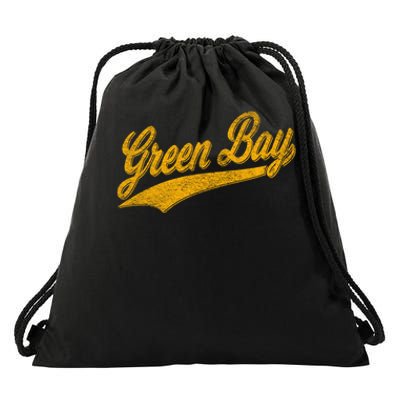 Green Bay Wisconsin Vintage Sports Drawstring Bag