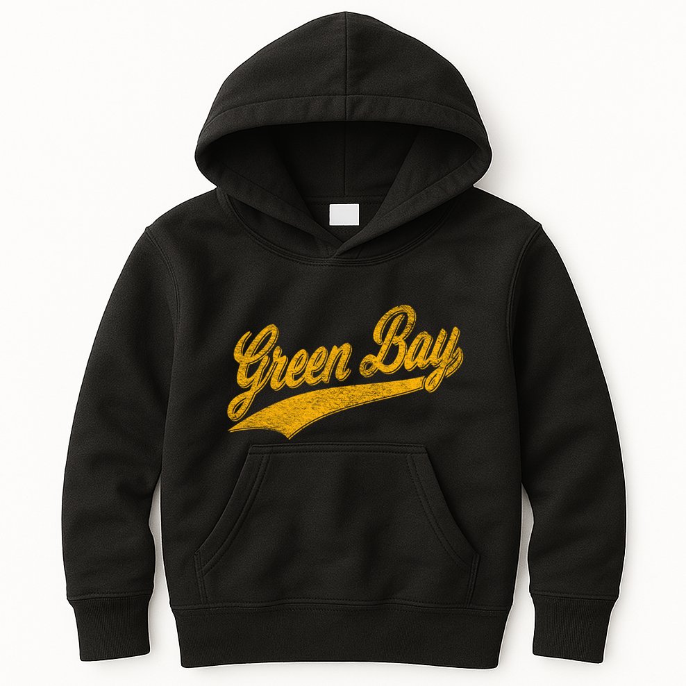 Green Bay Wisconsin Vintage Sports Kids Hoodie