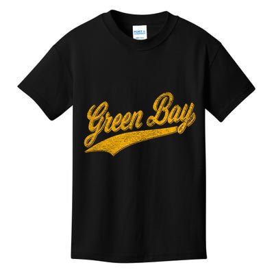 Green Bay Wisconsin Vintage Sports Kids T-Shirt
