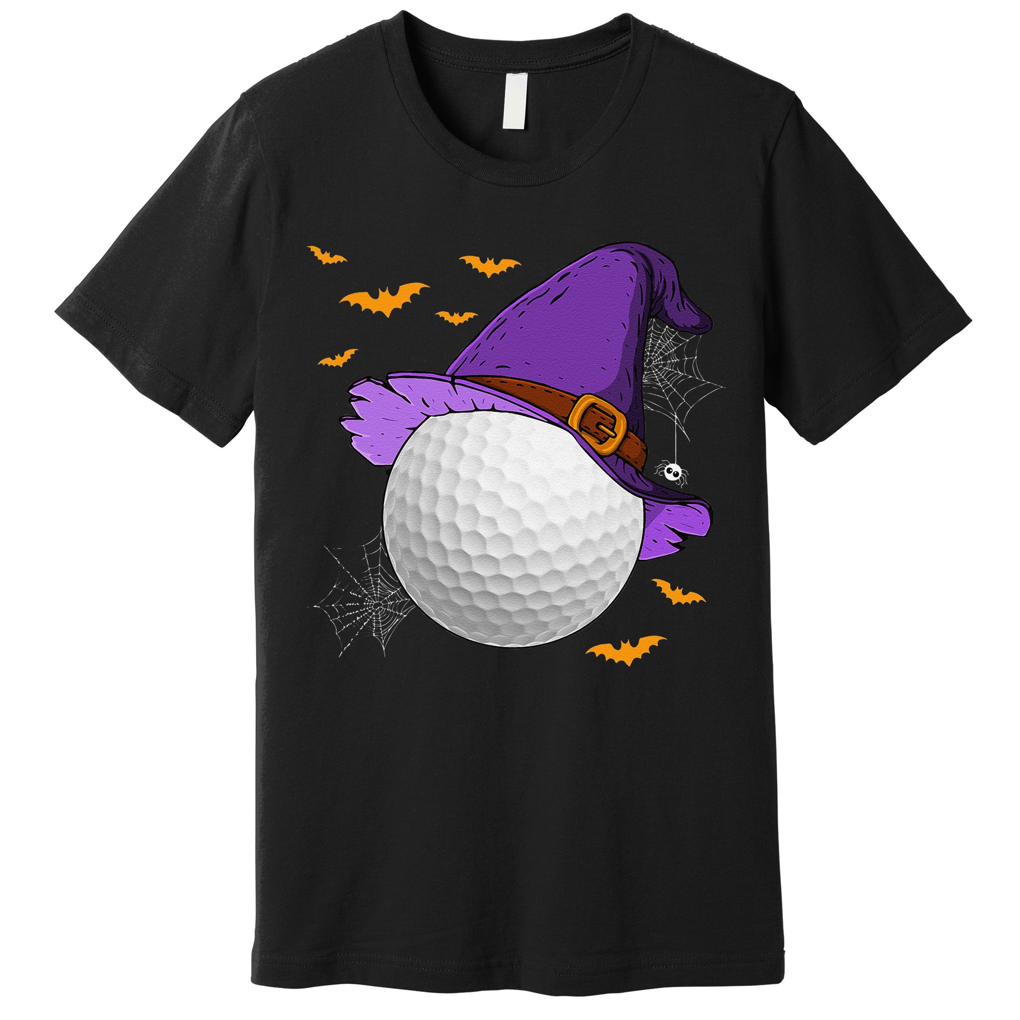 Golf Ball Witch Hat Pumpkin Spooky Halloween Costume Premium T-Shirt