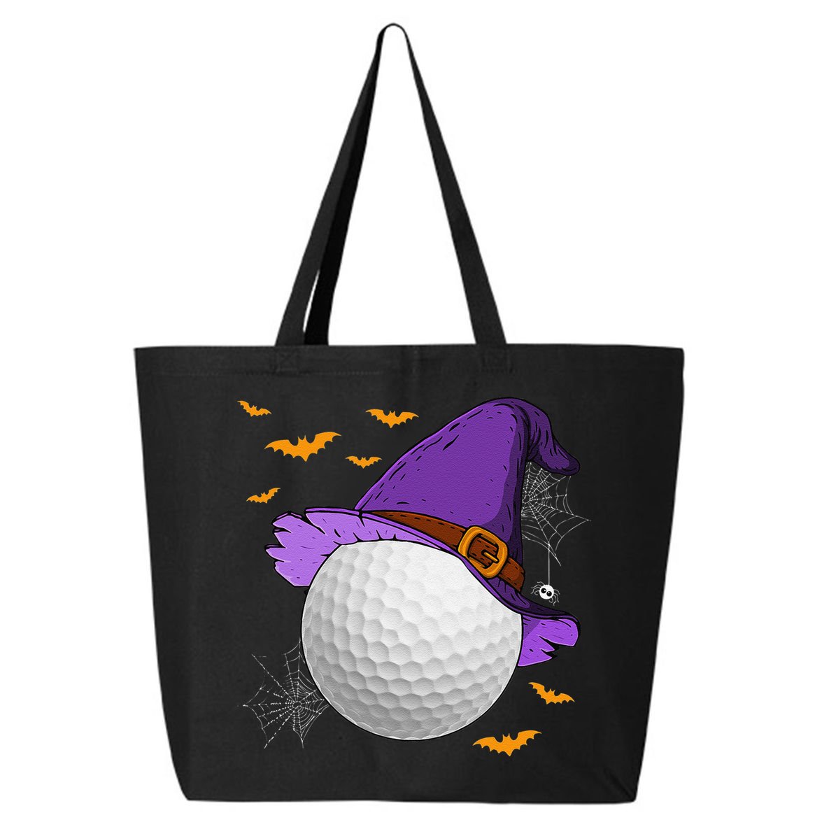 Golf Ball Witch Hat Pumpkin Spooky Halloween Costume 25L Jumbo Tote