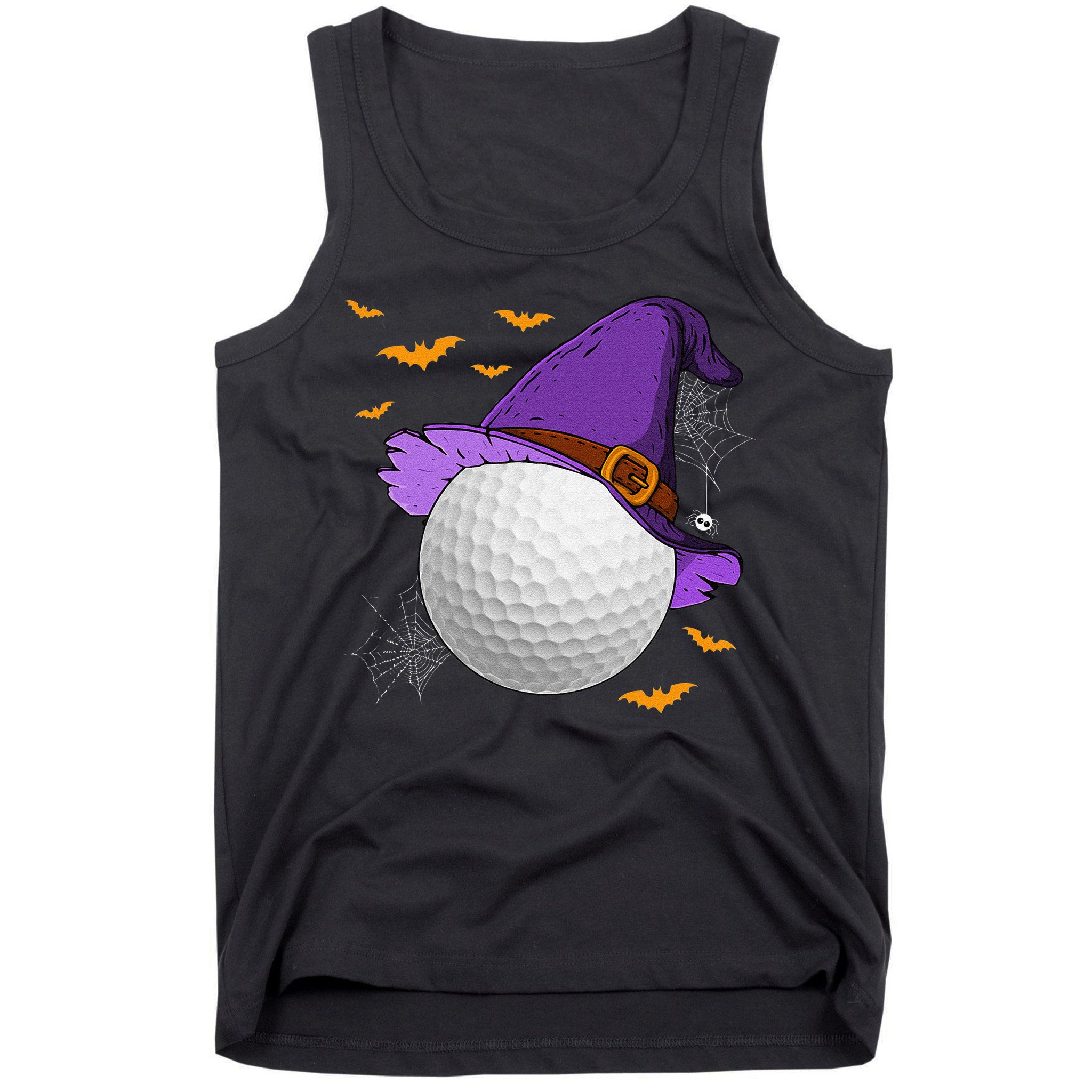 Golf Ball Witch Hat Pumpkin Spooky Halloween Costume Tank Top