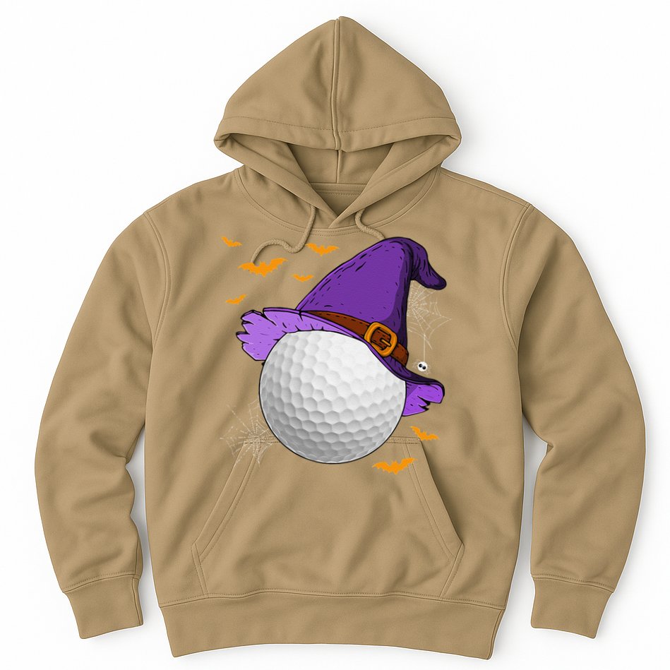 Golf Ball Witch Hat Pumpkin Spooky Halloween Costume Hoodie