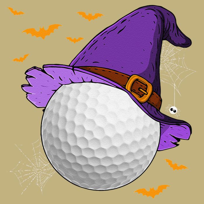 Golf Ball Witch Hat Pumpkin Spooky Halloween Costume Hoodie