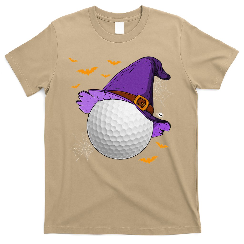 Golf Ball Witch Hat Pumpkin Spooky Halloween Costume T-Shirt