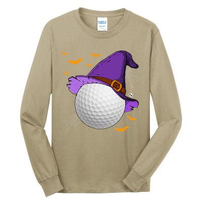 Golf Ball Witch Hat Pumpkin Spooky Halloween Costume Tall Long Sleeve T-Shirt