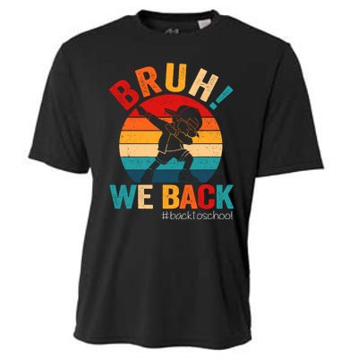 Groovy Bruh We Back Teachers Funny Back To School Cooling Performance Crew T-Shirt