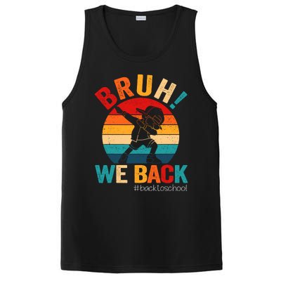 Groovy Bruh We Back Teachers Funny Back To School PosiCharge Competitor Tank