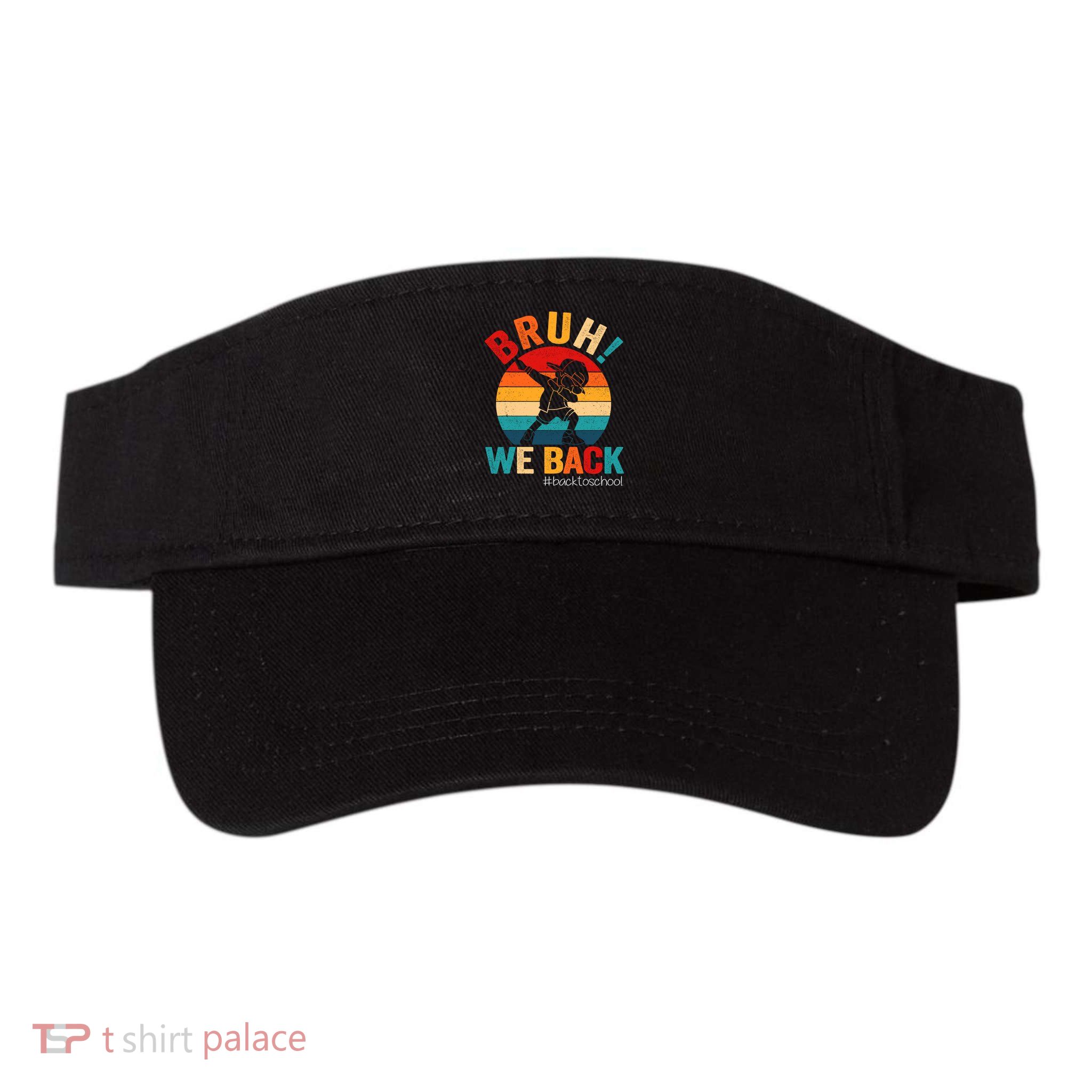 Groovy Bruh We Back Teachers Funny Back To School Visor