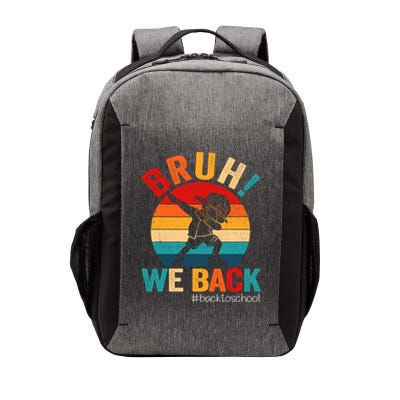 Groovy Bruh We Back Teachers Funny Back To School Vector Backpack