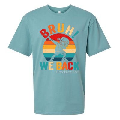 Groovy Bruh We Back Teachers Funny Back To School Sueded Cloud Jersey T-Shirt