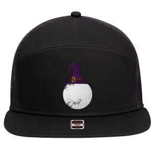 Golf Ball Witch Lazy Halloween Costume Cool Sport Lover 7 Panel Mesh Trucker Snapback Hat