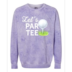 Golf Ball With Pin Funny Golf Club Lets Par Gift Colorblast Crewneck Sweatshirt